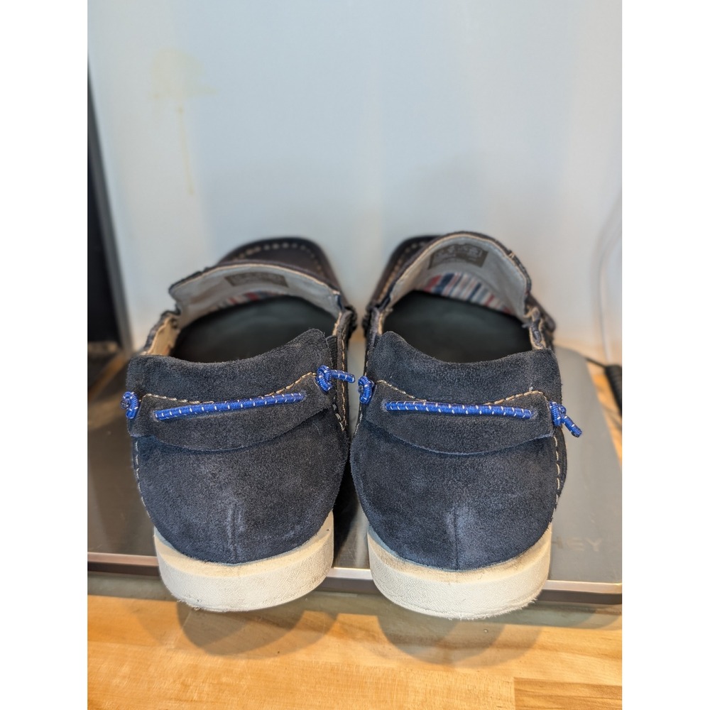 EUC Clarks Collection Mens Slip On Loafer Shoes‎ Navy Suede Comfort Size 9.5 B1 - Picture 4 of 9